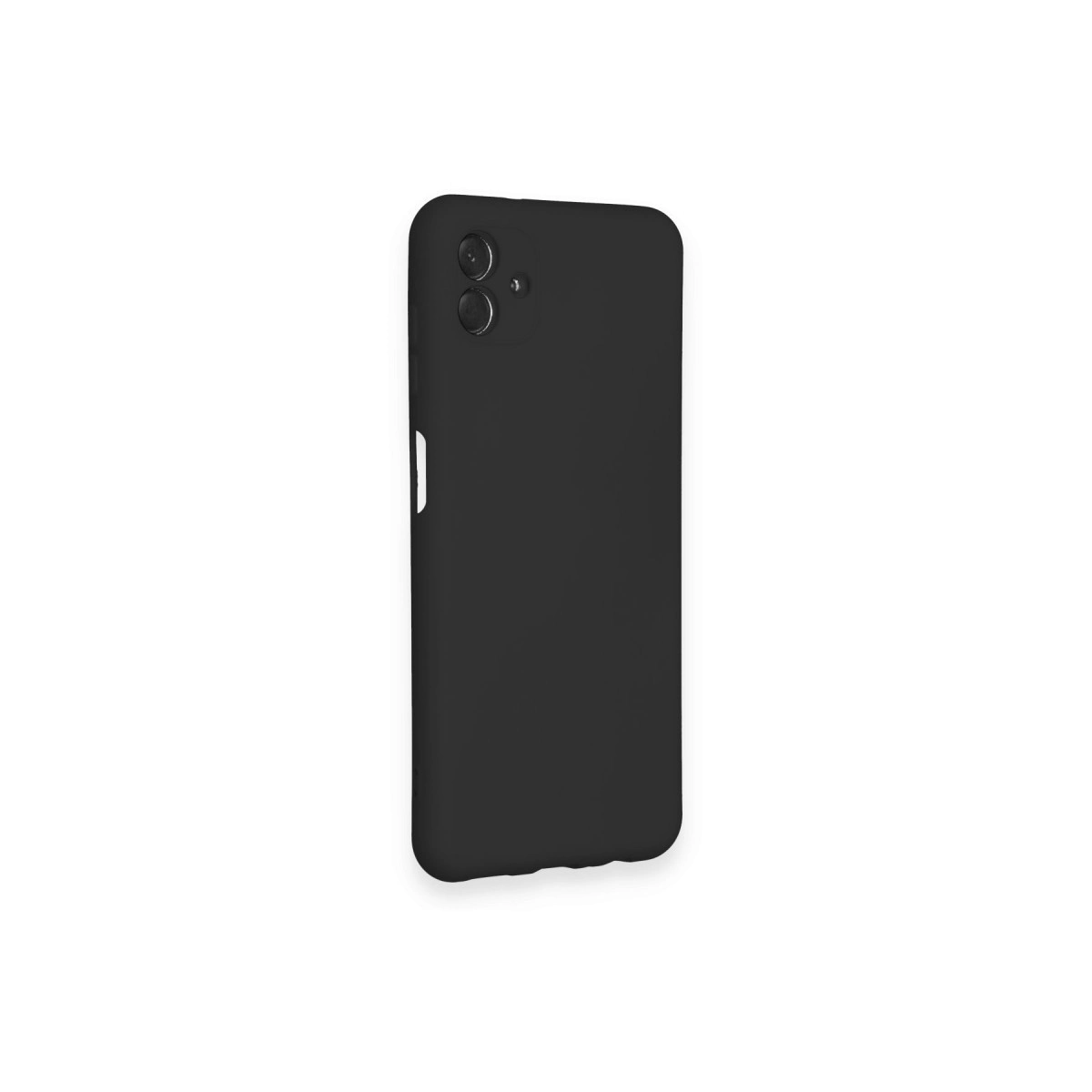 Arkada iki kamera lensli siyah telefon kılıfı.