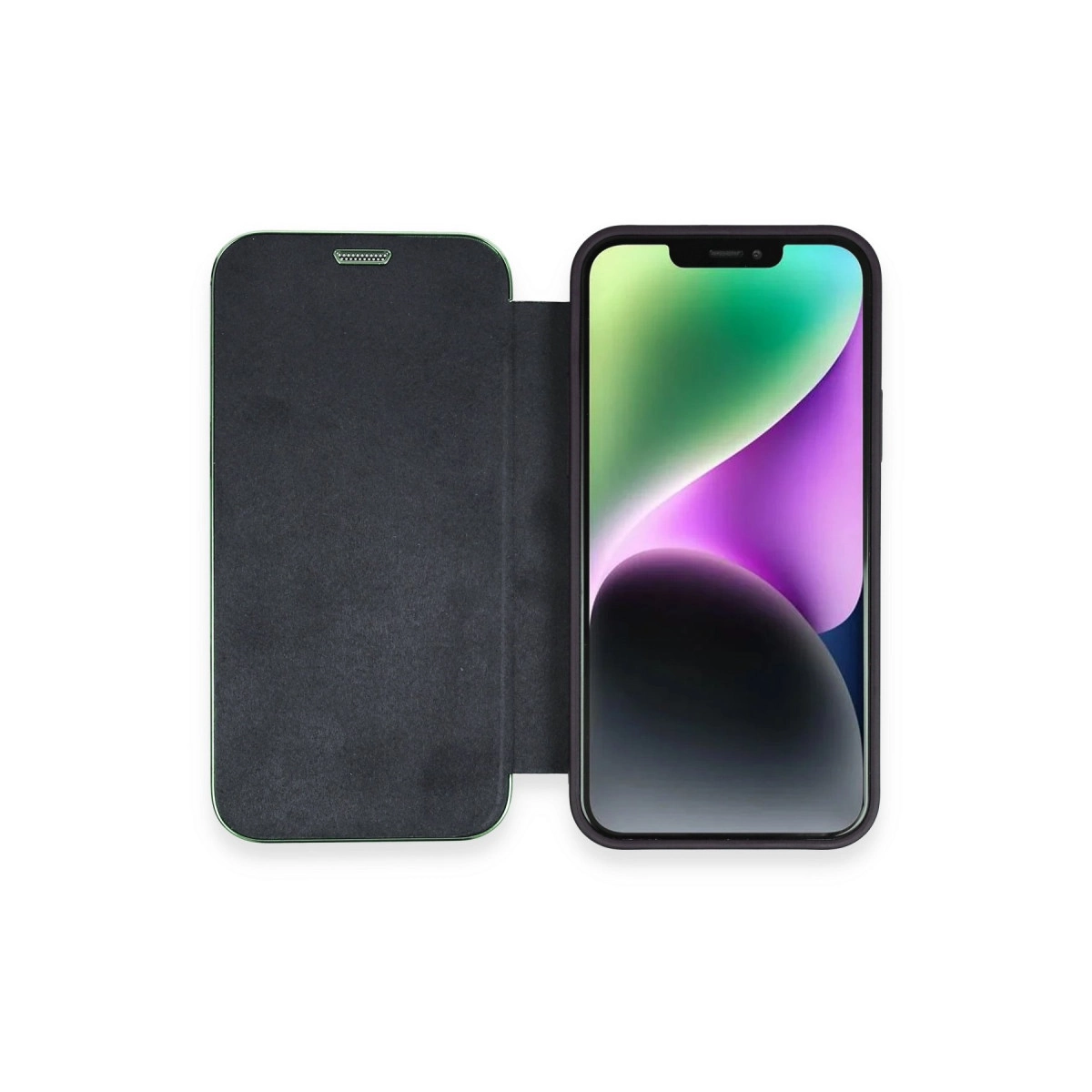 NEWFACE iPhone 12 Uyumlu Dolpin Kapaklı Telefon Kılıfı Lacivert
