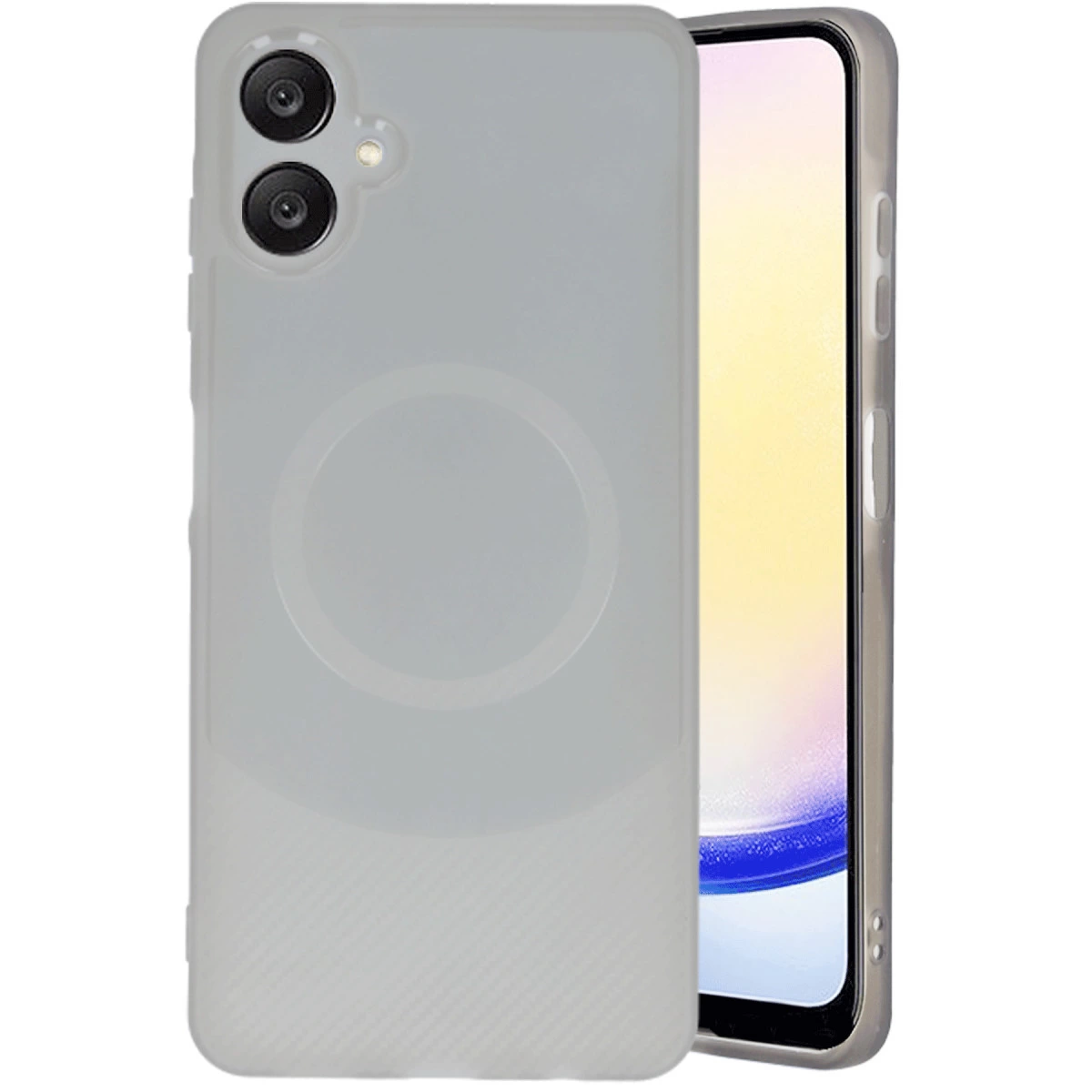 NEWFACE Samsung A06 Uyumlu Maya Karbon Kapak Telefon Kılıfı Gri