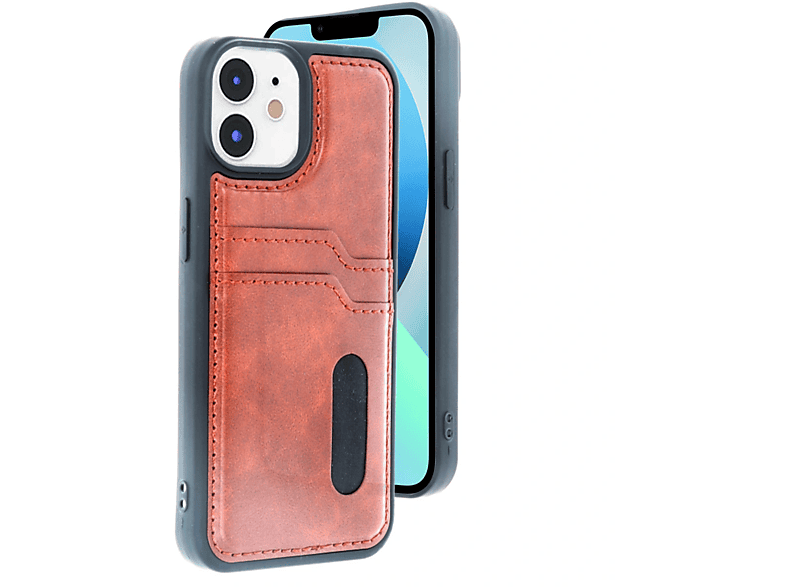 NEWFACE iPhone 11 Uyumlu Sara Kartvizitli Deri Kılıf Telefon Kılıfı Taba