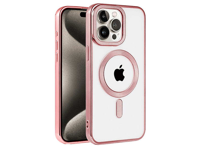 NEWFACE iPhone 14 Pro Uyumlu Kronos Magsafe Kapak Telefon Kılıfı Pembe