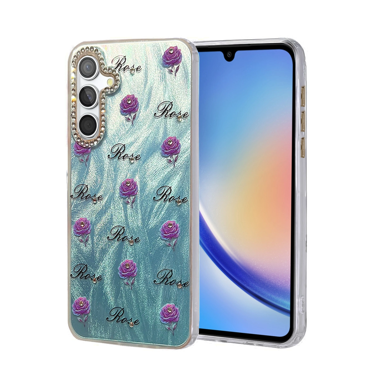 NEWFACE Samsung Galaxy A34 5G Uyumlu Blade Aynalı Desenli Kapak Telefon Kılıfı Çok renkli