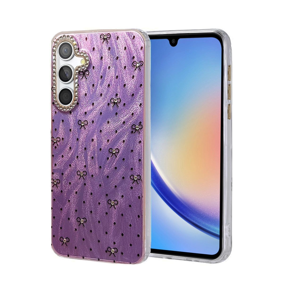 NEWFACE Samsung Galaxy A34 5G Uyumlu Blade Aynalı Desenli Kapak Telefon Kılıfı Çok renkli