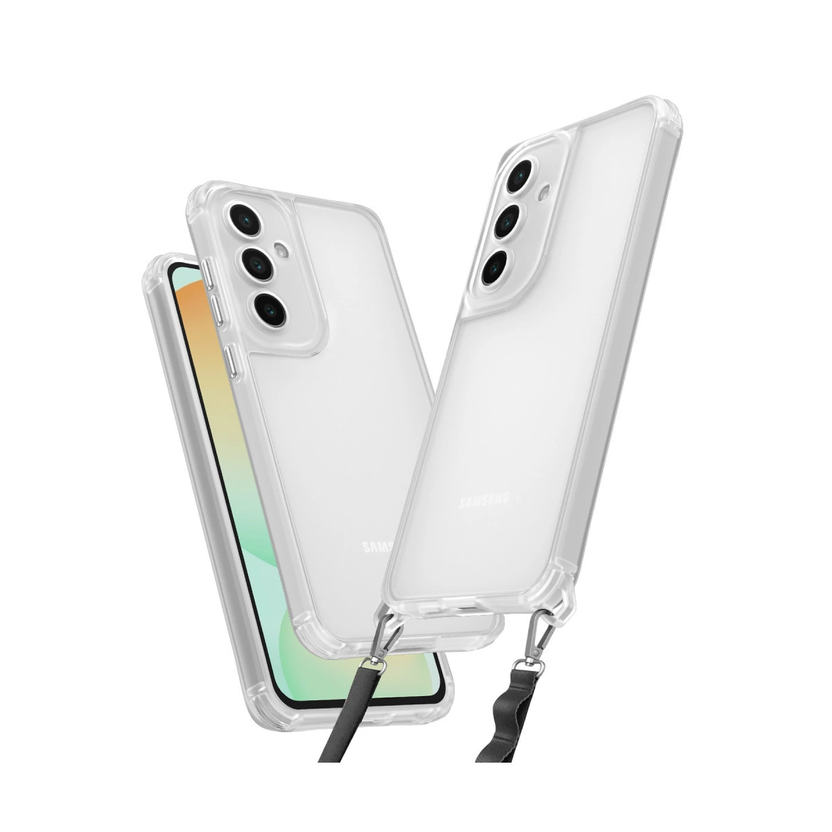 NEWFACE Samsung Galaxy A26 Uyumlu Penta Silikon Telefon Kılıfı Şeffaf