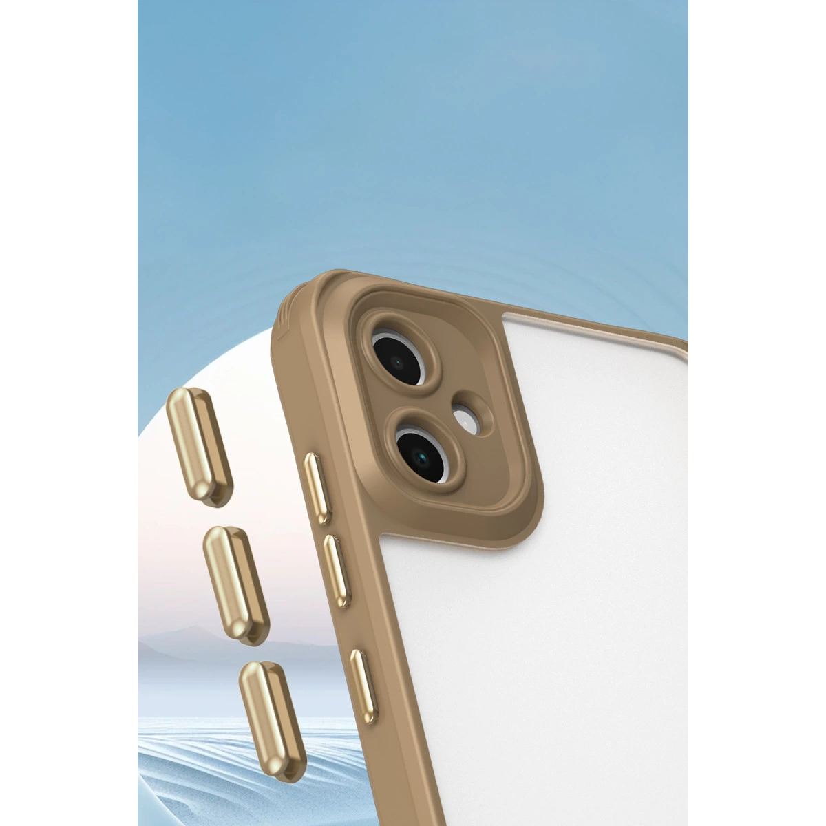 NEWFACE Samsung Galaxy A06 Uyumlu Penta Silikon Telefon Kılıfı Siyah