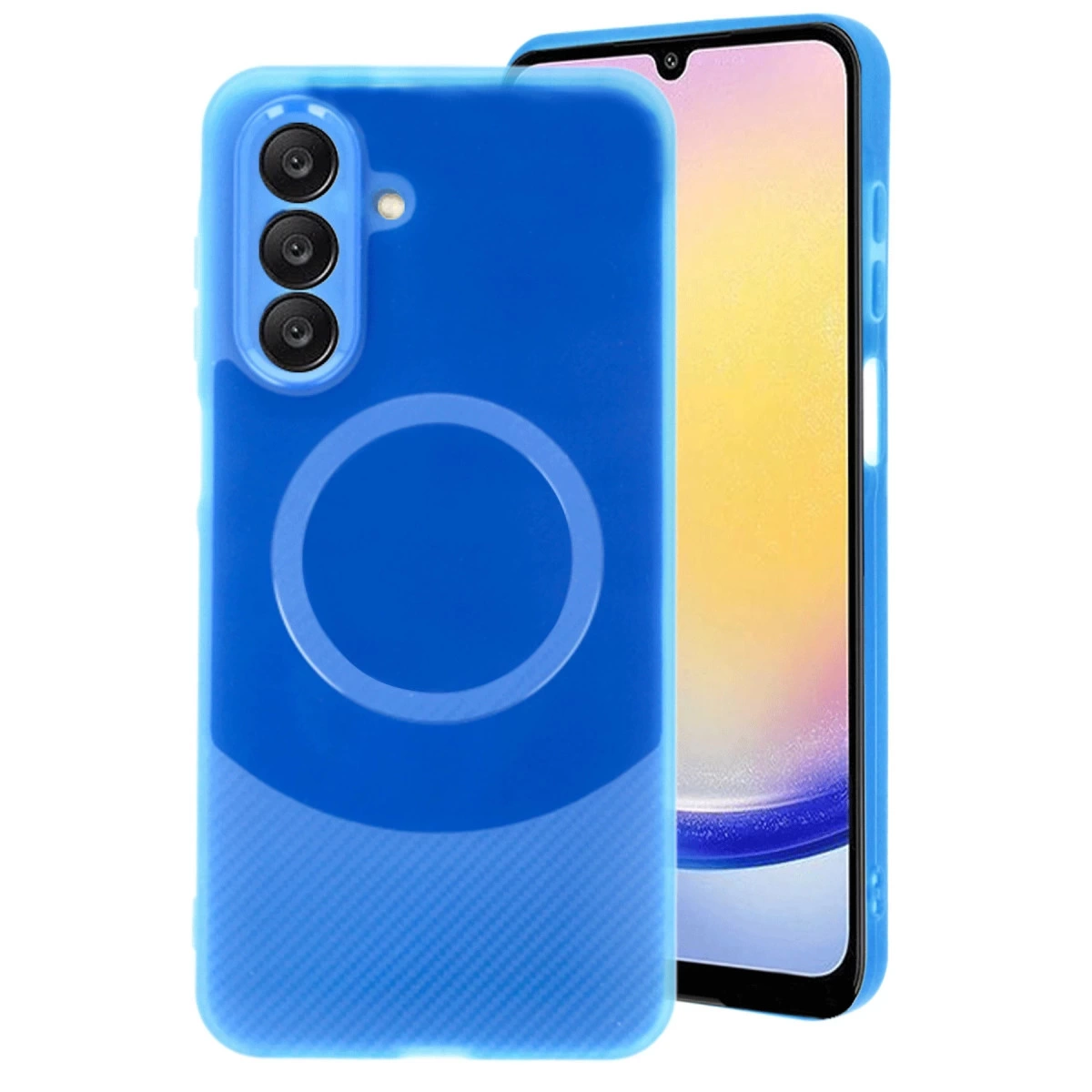 NEWFACE Samsung A56 Uyumlu Maya Karbon Kapak Telefon Kılıfı Lacivert