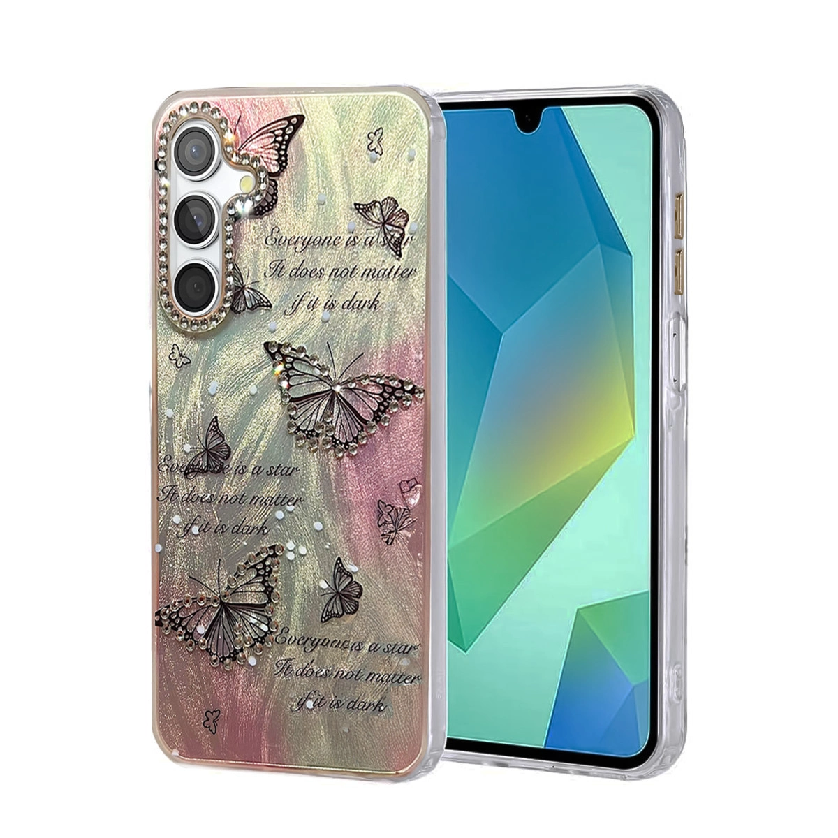 NEWFACE Samsung Galaxy A14 4G Uyumlu Blade Aynalı Desenli Kapak Telefon Kılıfı Çok Renkli