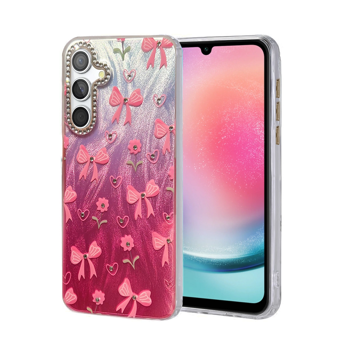 NEWFACE Samsung Galaxy A24 4G Uyumlu Blade Aynalı Desenli Kapak Telefon Kılıfı Çok Renkli