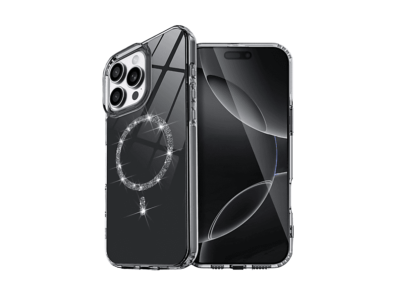 NEWFACE iPhone 16 Pro Max Uyumlu Live Diamond Magsafe Kapak Telefon Kılıfı Siyah