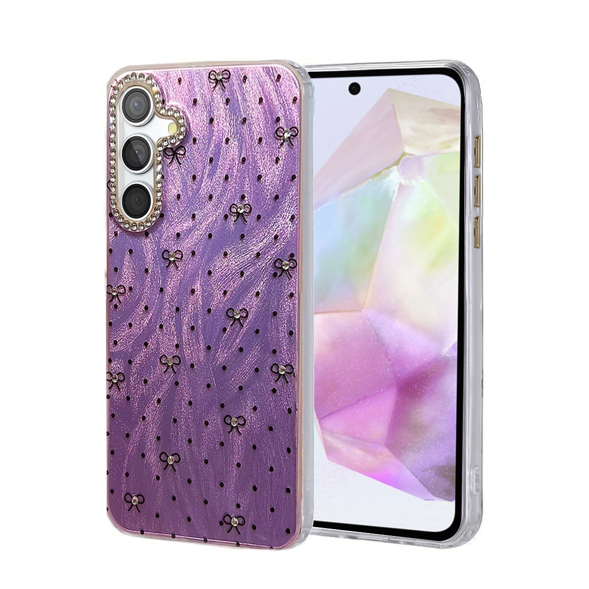 NEWFACE Samsung Galaxy A35 5G Uyumlu Blade Aynalı Desenli Kapak Telefon Kılıfı Çok Renkli