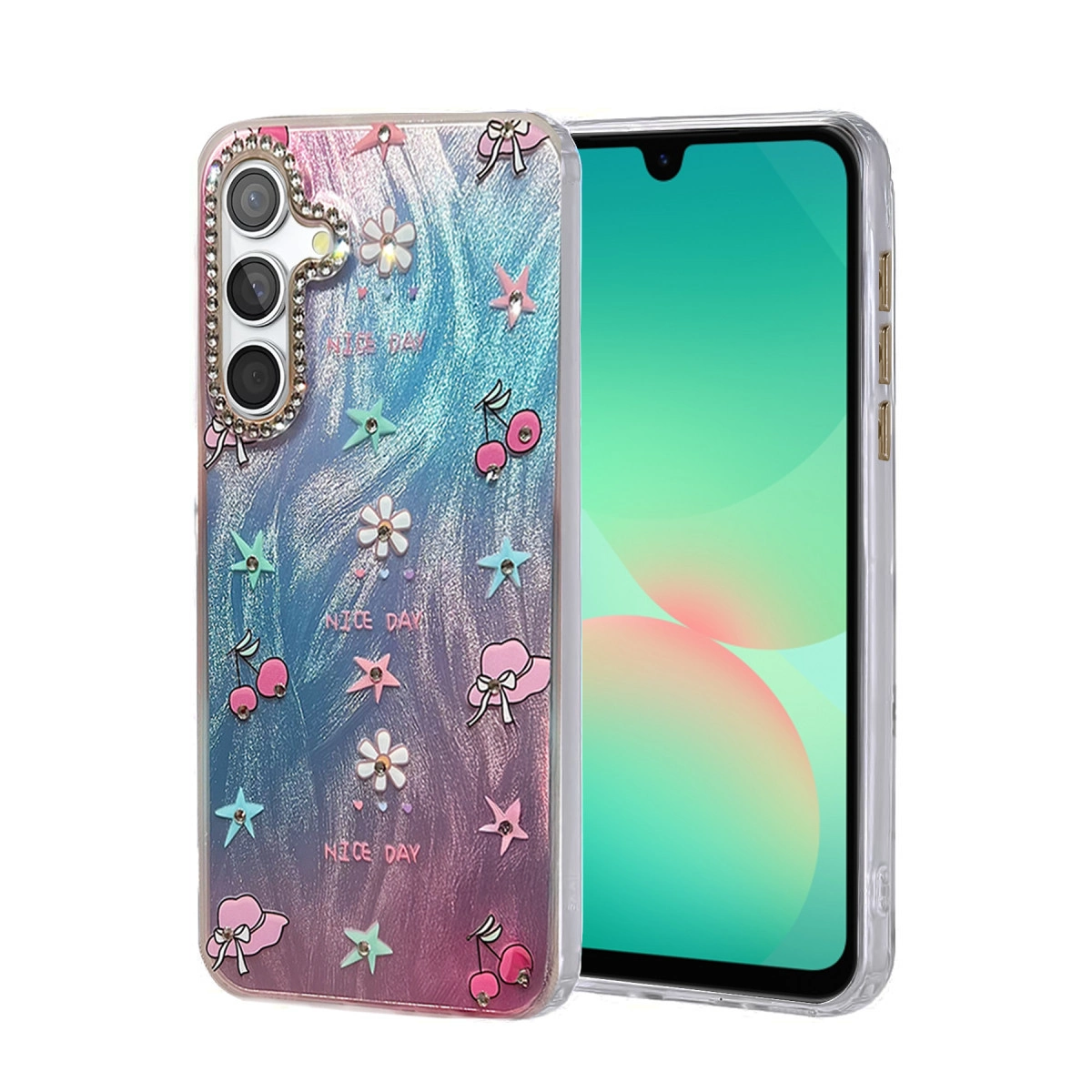 NEWFACE Samsung Galaxy A26 Uyumlu Blade Aynalı Desenli Kapak Telefon Kılıfı Çok Renkli