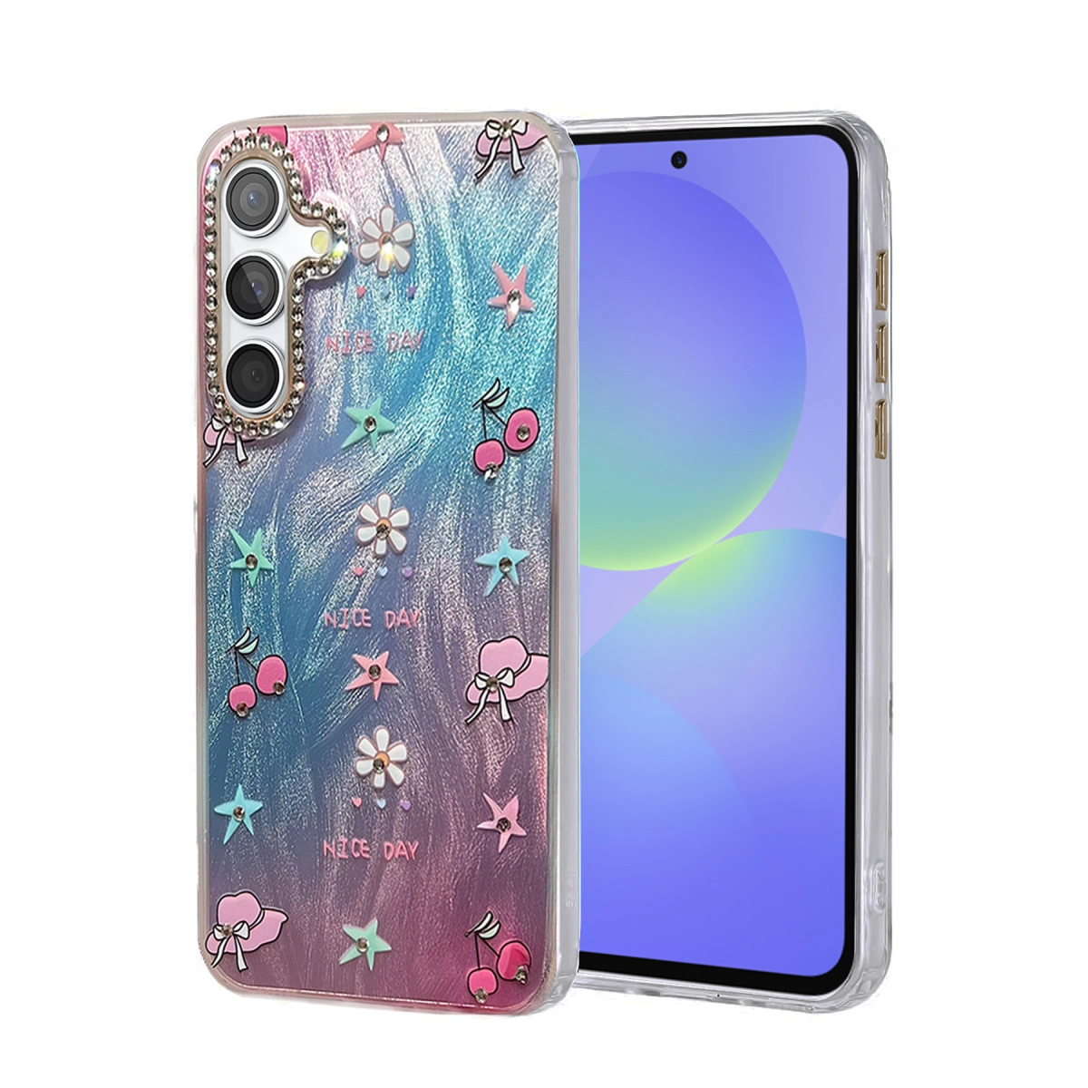 NEWFACE Samsung Galaxy A36 Uyumlu Blade Aynalı Desenli Kapak Telefon Kılıfı Çok Renkli