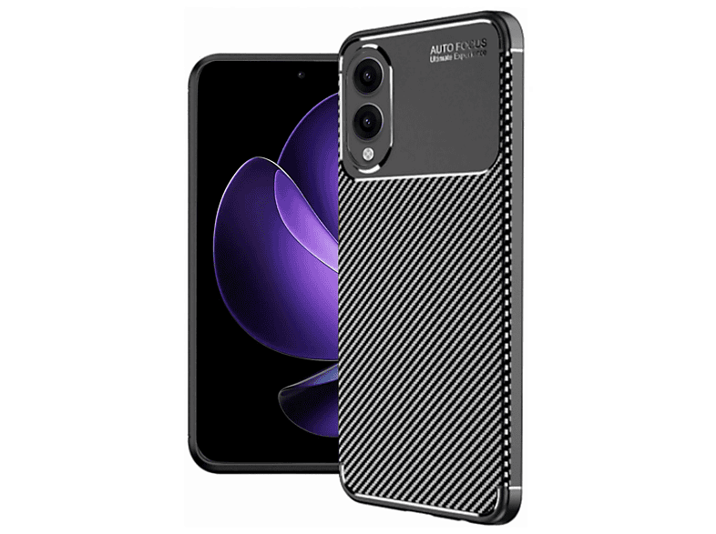 NEWFACE Samsung Galaxy S25 Edge Uyumlu Auto Focus Karbon Kapak Telefon Kılıfı Siyah