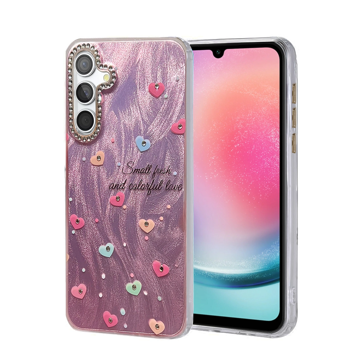 NEWFACE Samsung Galaxy A24 4G Uyumlu Blade Aynalı Desenli Kapak Telefon Kılıfı Çok Renkli