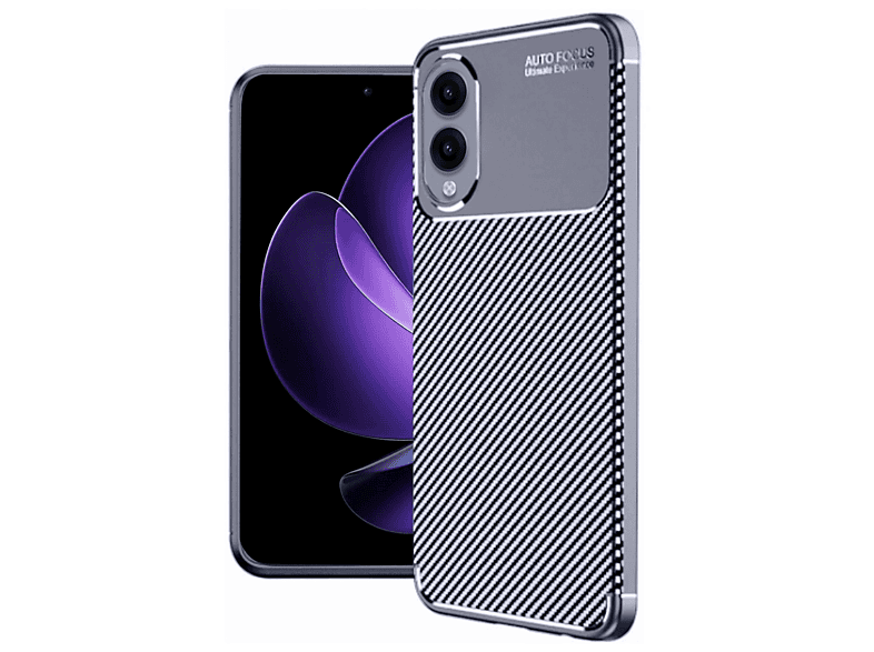 NEWFACE Samsung Galaxy S25 Edge Uyumlu Auto Focus Karbon Kapak Telefon Kılıfı Lacivert