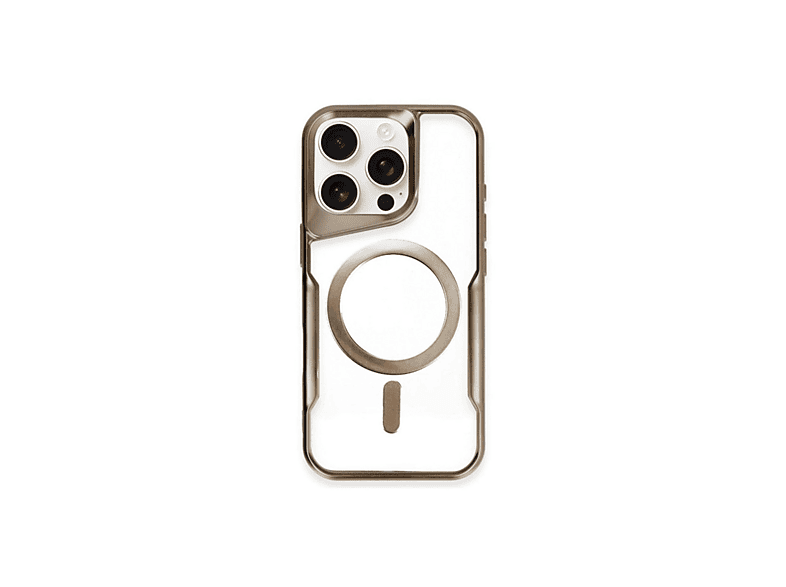 NEWFACE iPhone 15 Pro Uyumlu Boyi Magsafe Silikon Telefon Kılıfı Kahverengi
