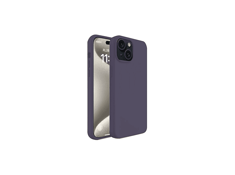 NEWFACE iPhone 15 Uyumlu First Silikon Telefon Kılıfı Mürdüm