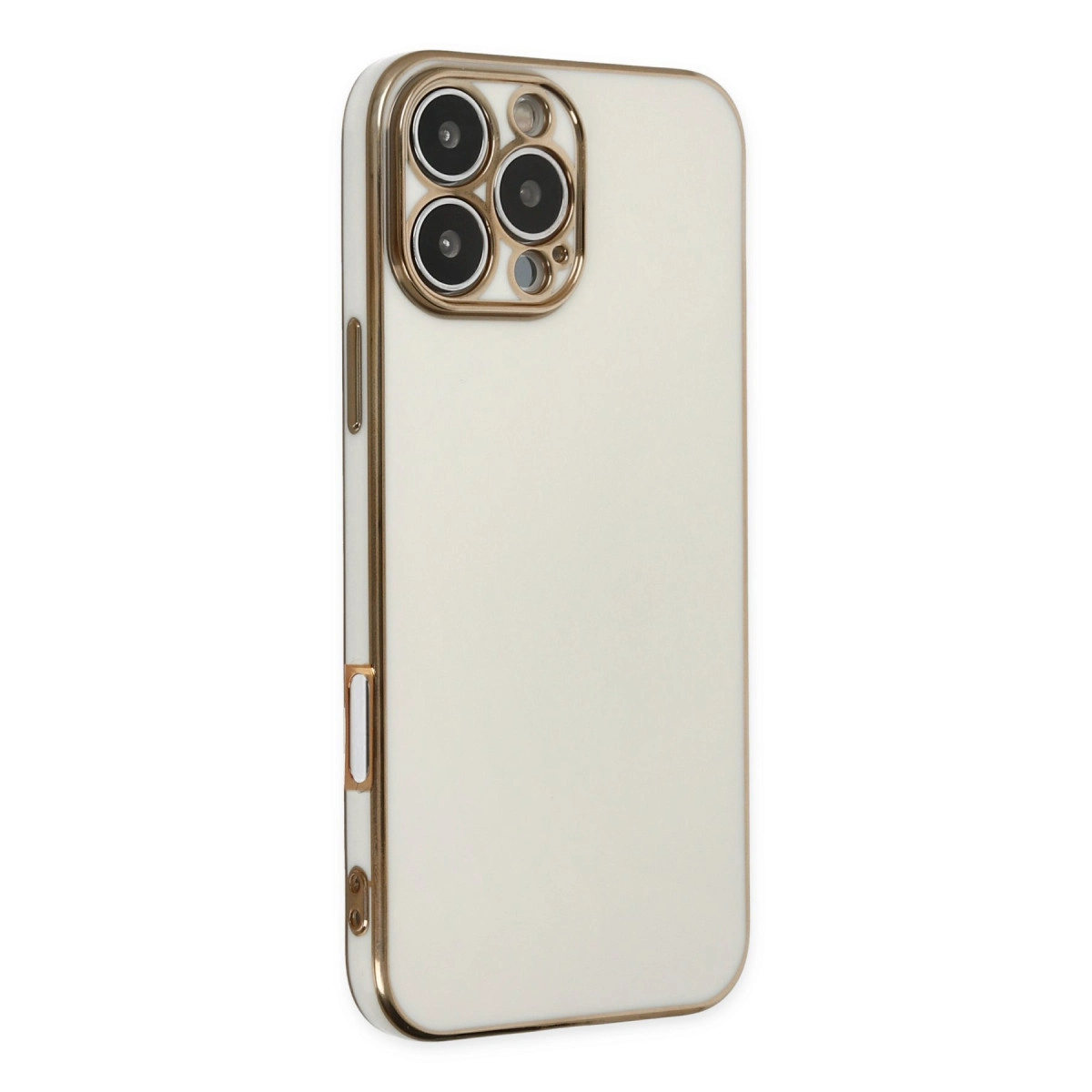 NEWFACE iPhone 16 Pro Max Uyumlu Volet Silikon Telefon Kılıfı Beyaz