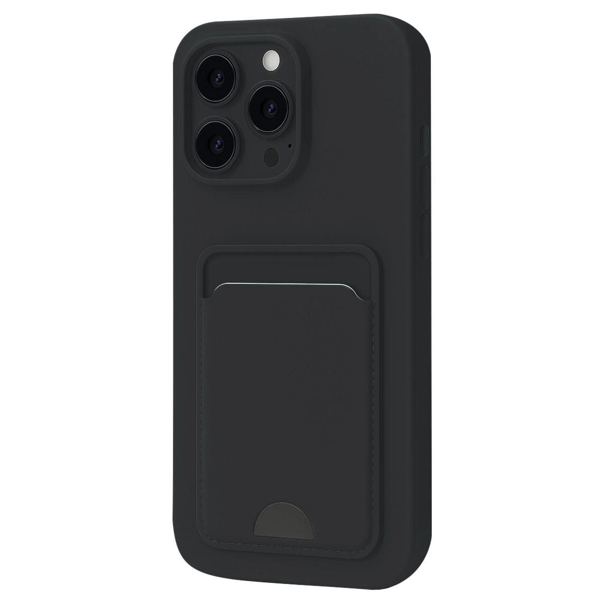 NEWFACE iPhone 16 Plus Uyumlu Kelvin Kartvizitli Silikon Telefon Kılıfı Siyah