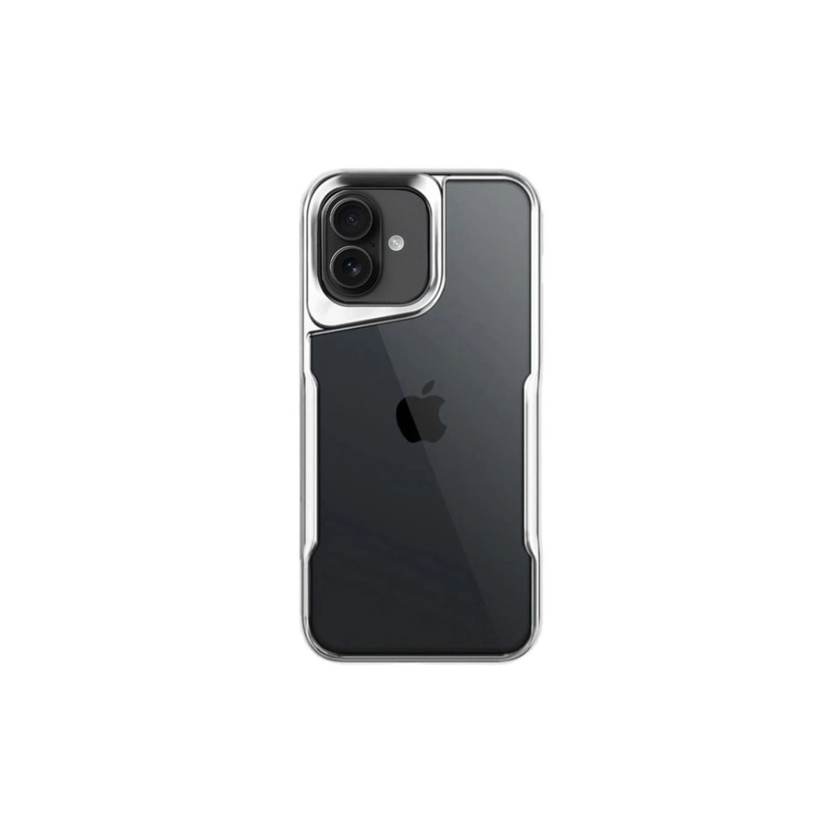 NEWFACE iPhone 16 Plus Uyumlu Boyi Silikon Telefon Kılıfı Gümüş
