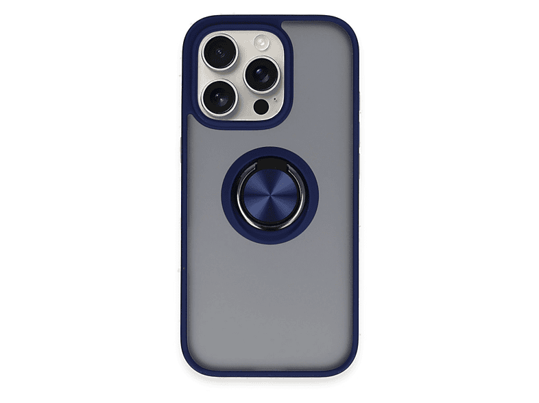 NEWFACE iPhone 16 Pro Uyumlu Montreal Yüzüklü Silikon Telefon Kılıfı Lacivert
