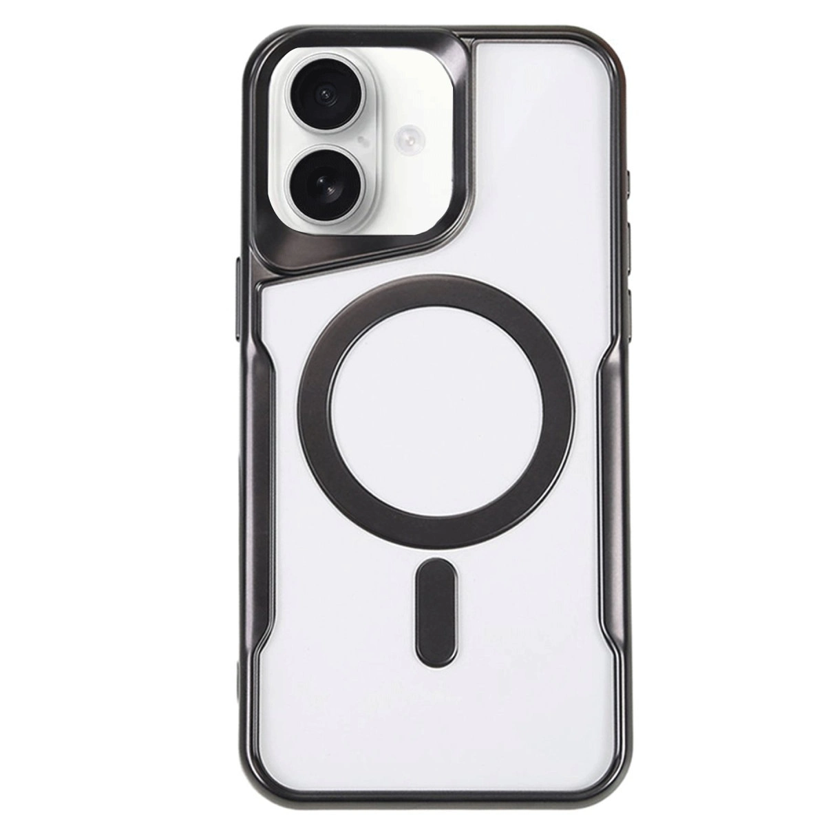 NEWFACE iPhone 16 Uyumlu Boyi Magsafe Silikon Kapak Telefon Kılıfı Siyah
