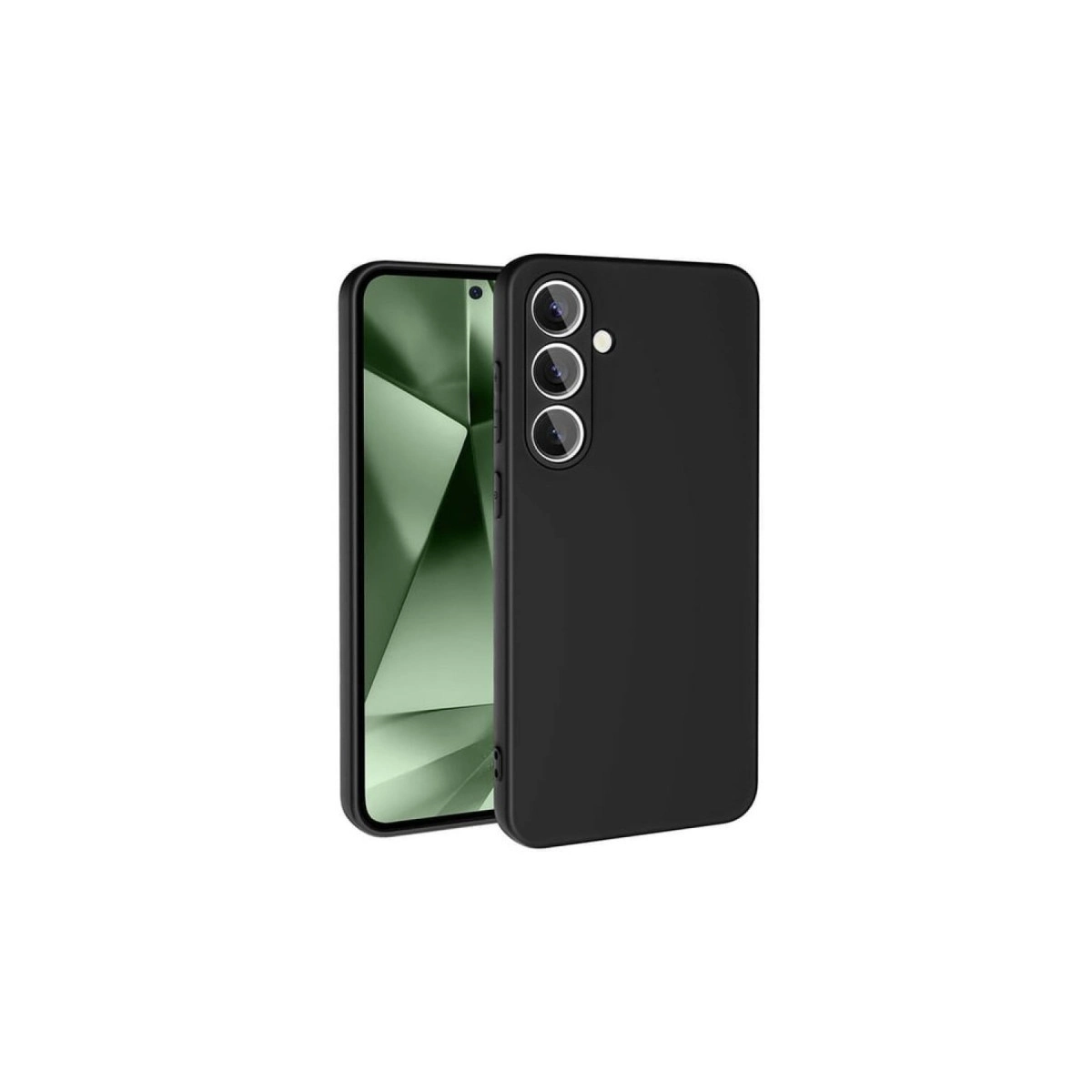 NEWFACE Samsung Galaxy S24 Fe Uyumlu Nano İçi Kadife Silikon Telefon Kılıfı Siyah