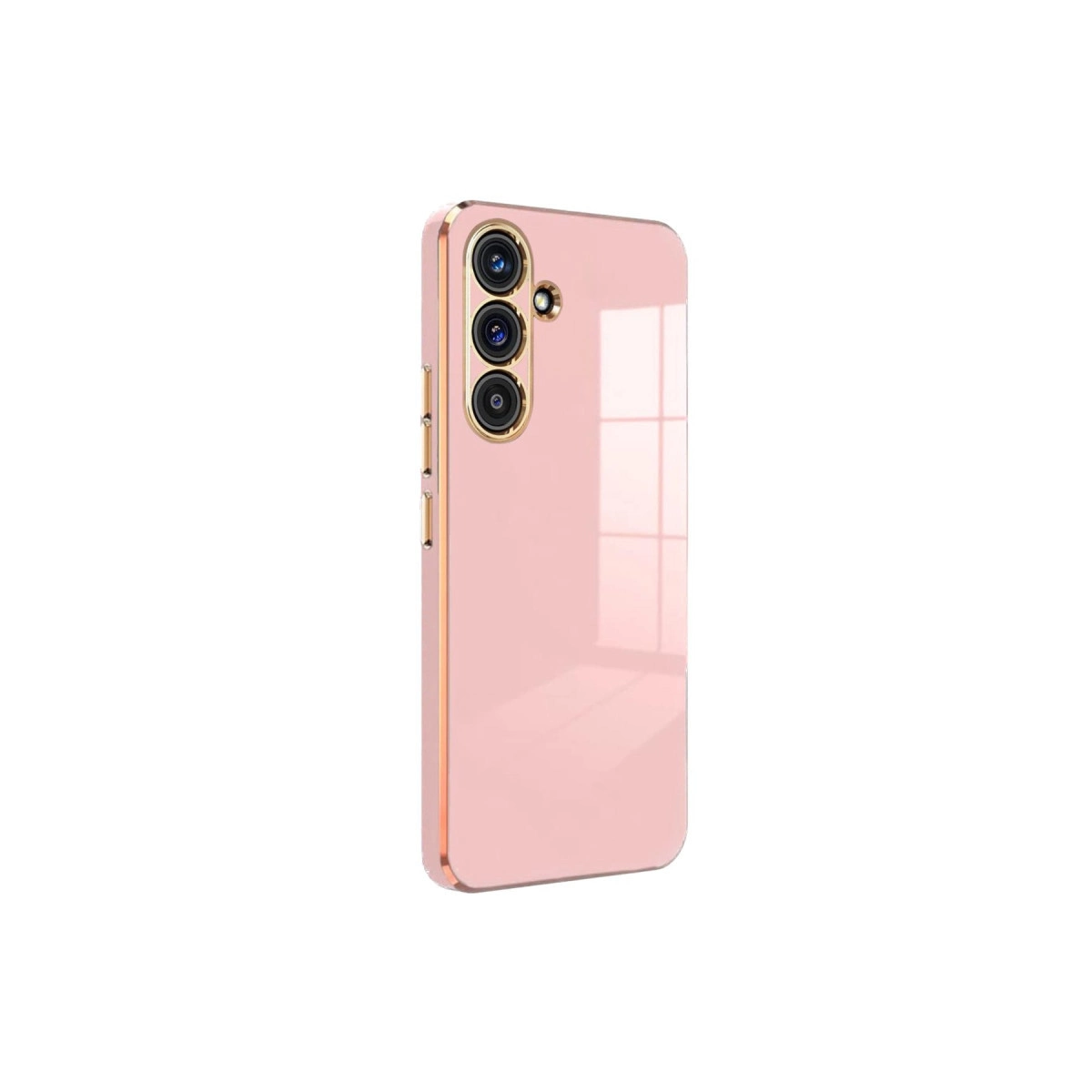 NEWFACE Samsung Galaxy S24 Fe Uyumlu Volet Silikon Telefon Kılıfı Pembe