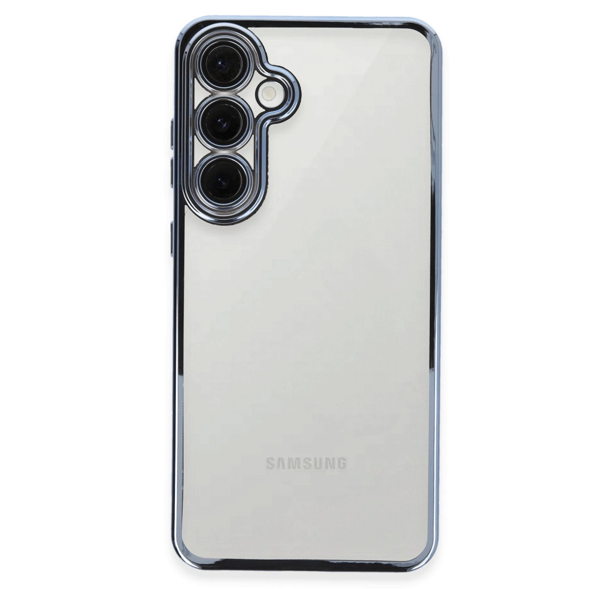 NEWFACE Samsung Galaxy S24 Fe Uyumlu Kamera Korumalı Lensli Silikon Telefon Kılıfı Lacivert