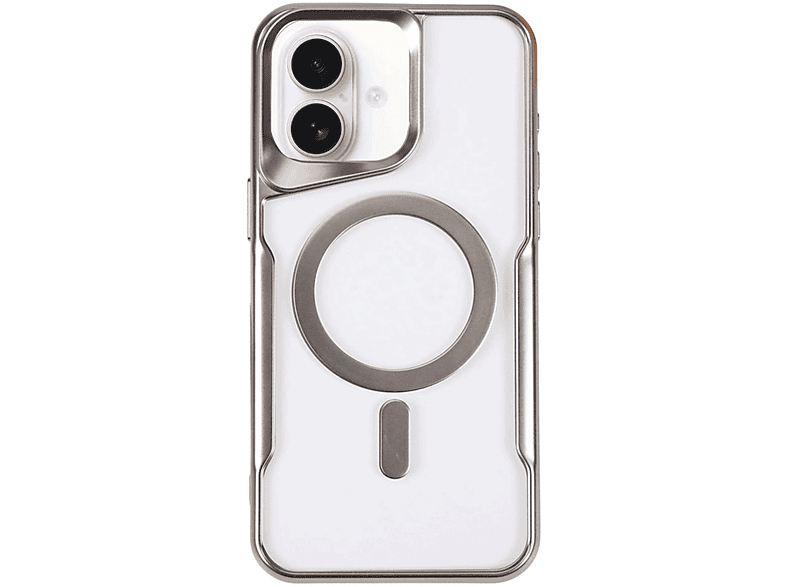 NEWFACE iPhone 16 Uyumlu Boyi Magsafe Silikon Kapak Telefon Kılıfı Gümüş