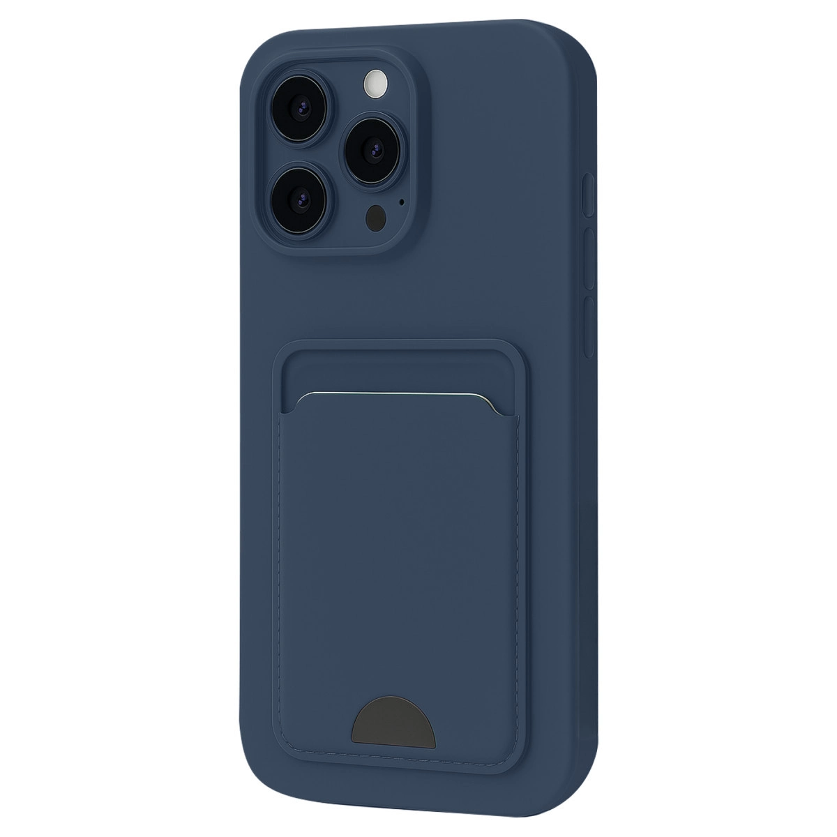 NEWFACE iPhone 16 Plus Uyumlu Kelvin Kartvizitli Silikon Telefon Kılıfı Lacivert