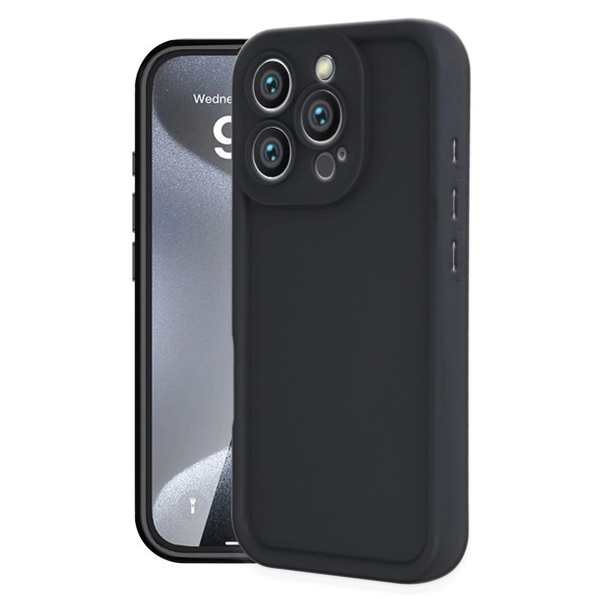 NEWFACE iPhone 16 Pro Max Uyumlu Viera Silikon Telefon Kılıfı Siyah