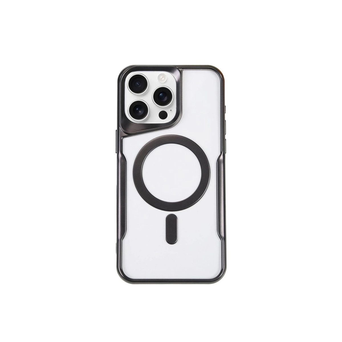 NEWFACE iPhone 11 Pro Max Uyumlu Boyi Magsafe Silikon Kapak Telefon Kılıfı Siyah