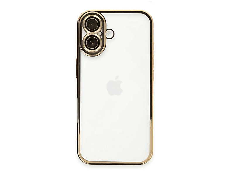 NEWFACE iPhone 16 Plus Uyumlu Kamera Korumalı Lensli Silikon Telefon Kılıfı Gold