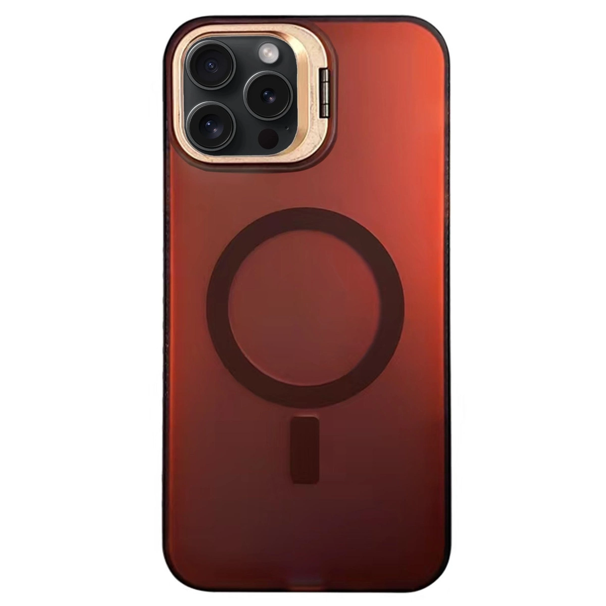 NEWFACE iPhone 15 Pro Uyumlu Primera Magsafe Standlı Telefon Kılıfı Bordo