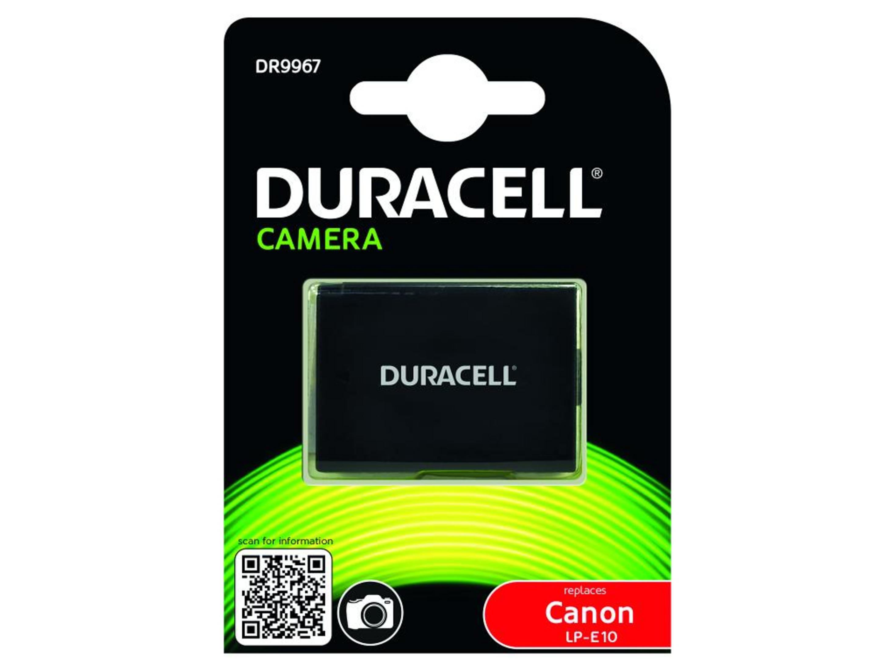 Duracell Kamera-Akku DR9967, ersetzt Canon LP-E10.