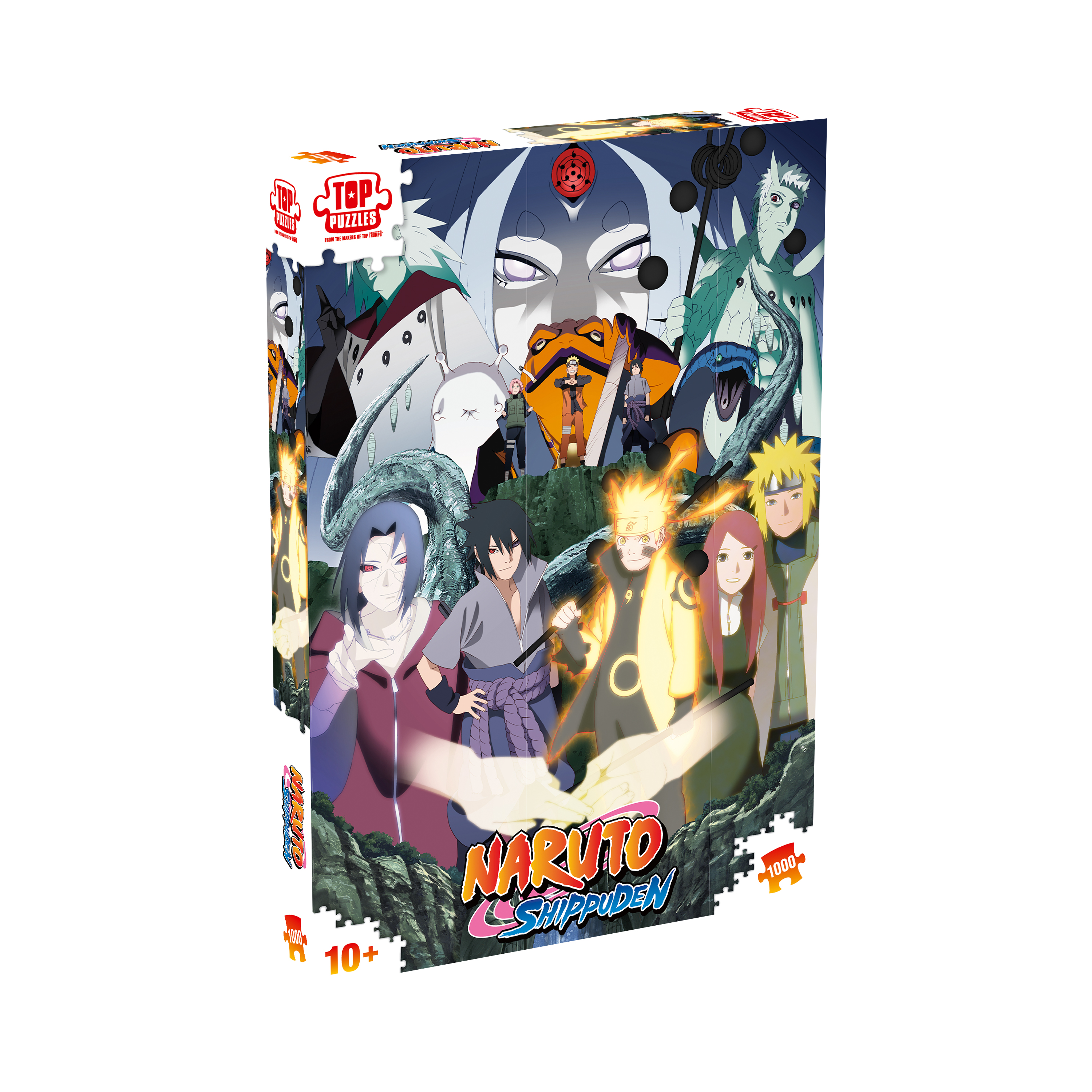 Verpackung eines Naruto Shippuden Puzzles mit Charakteren wie Naruto, Sasuke, Sakura.