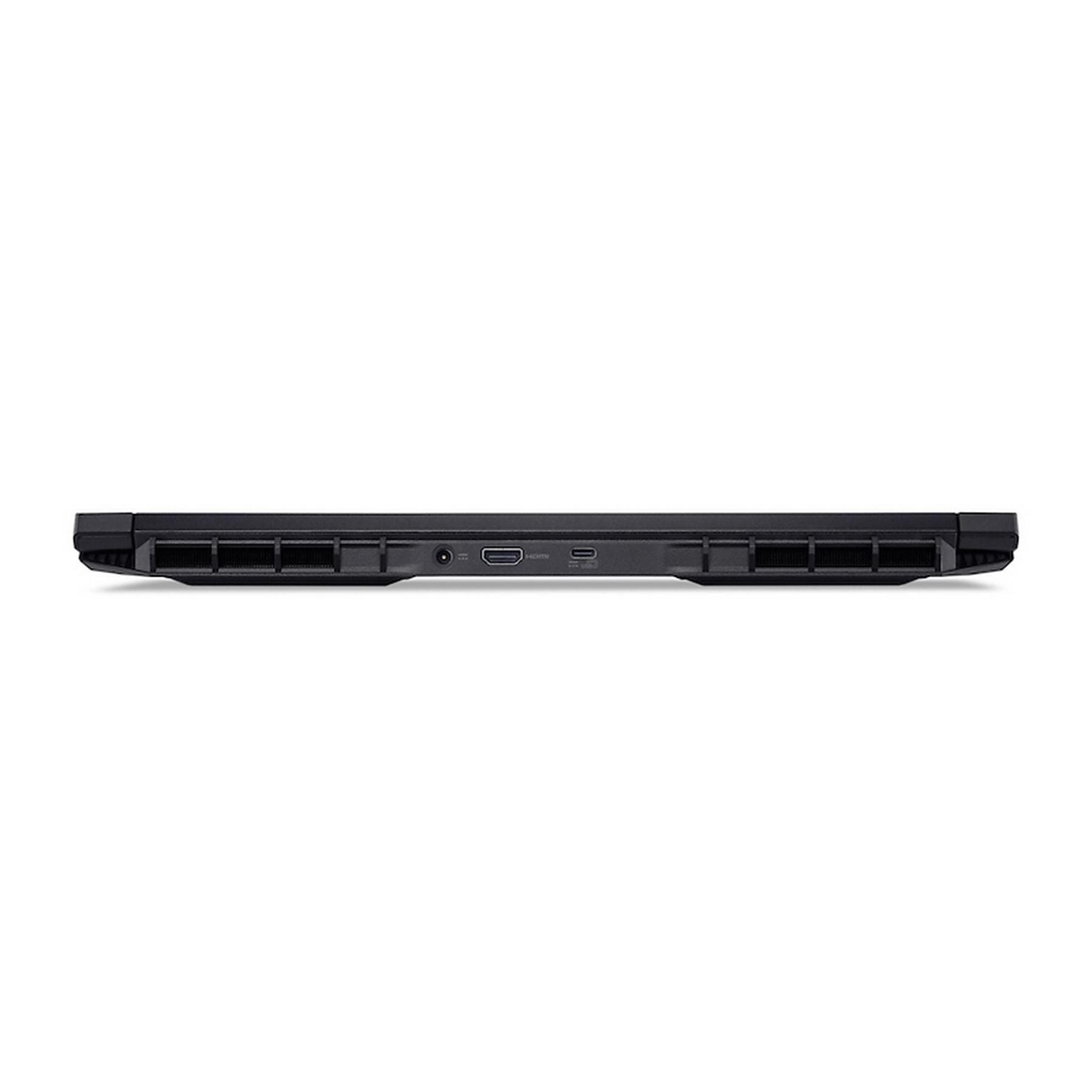 Bordo di laptop nero con prese d'aria, porte HDMI e USB.