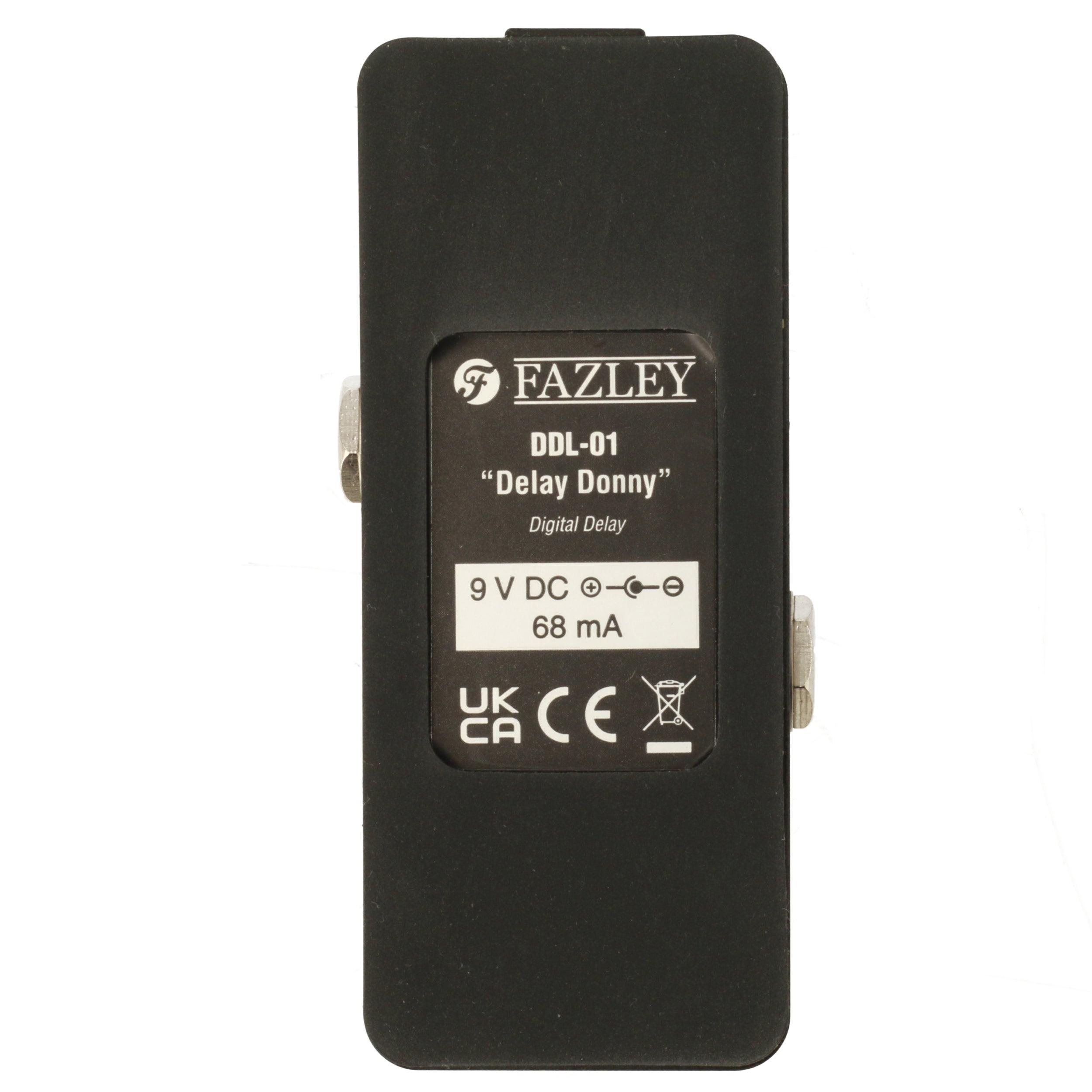 Black Fazley DDL-01 Digital Delay stompbox with labels.