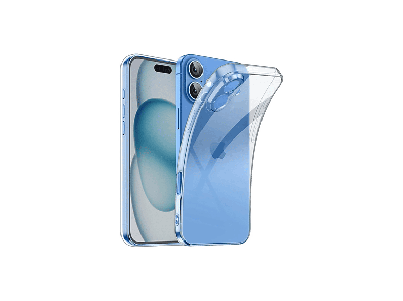 NEWFACE iPhone 16 Uyumlu Lüx Şeffaf Silikon Telefon Kılıfı Şeffaf