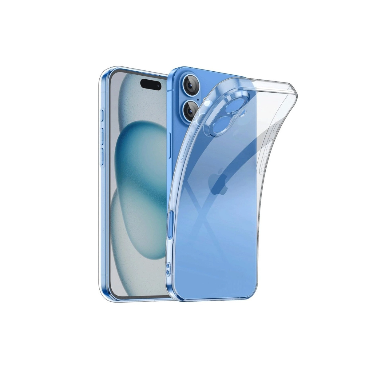 NEWFACE iPhone 16 Uyumlu Lüx Şeffaf Silikon Telefon Kılıfı Şeffaf