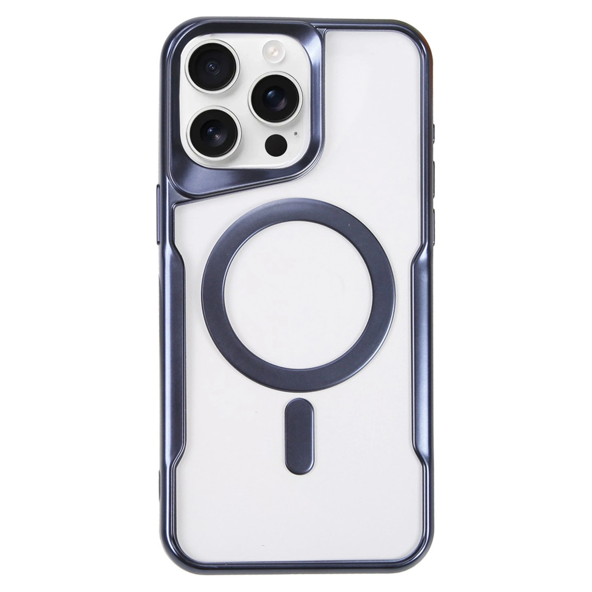 NEWFACE iPhone 16 Pro Uyumlu Boyi Magsafe Silikon Kapak Telefon Kılıfı Lacivert