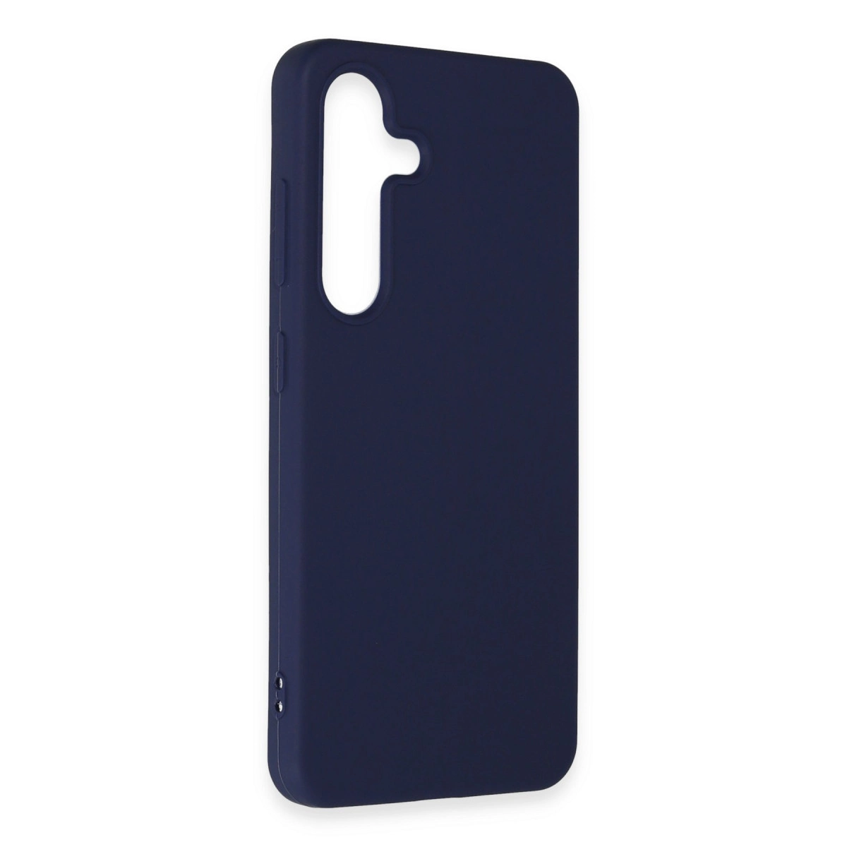 Kamera kesimli lacivert telefon kılıfı.