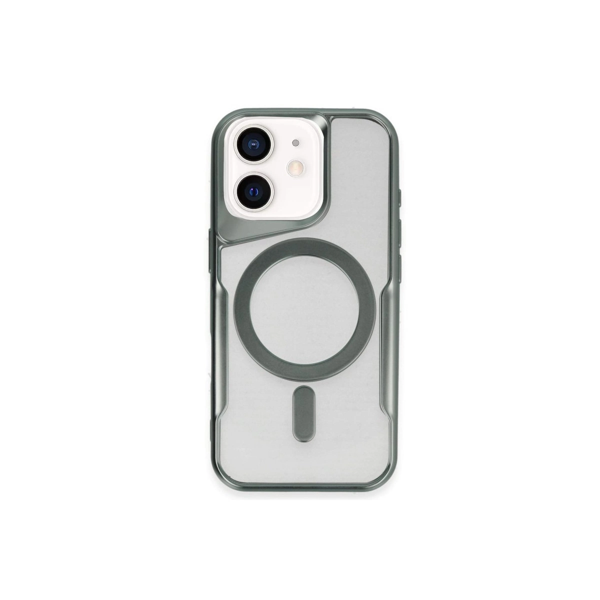 NEWFACE iPhone 11 Uyumlu Boyi Magsafe Silikon Kapak Telefon Kılıfı Yeşil