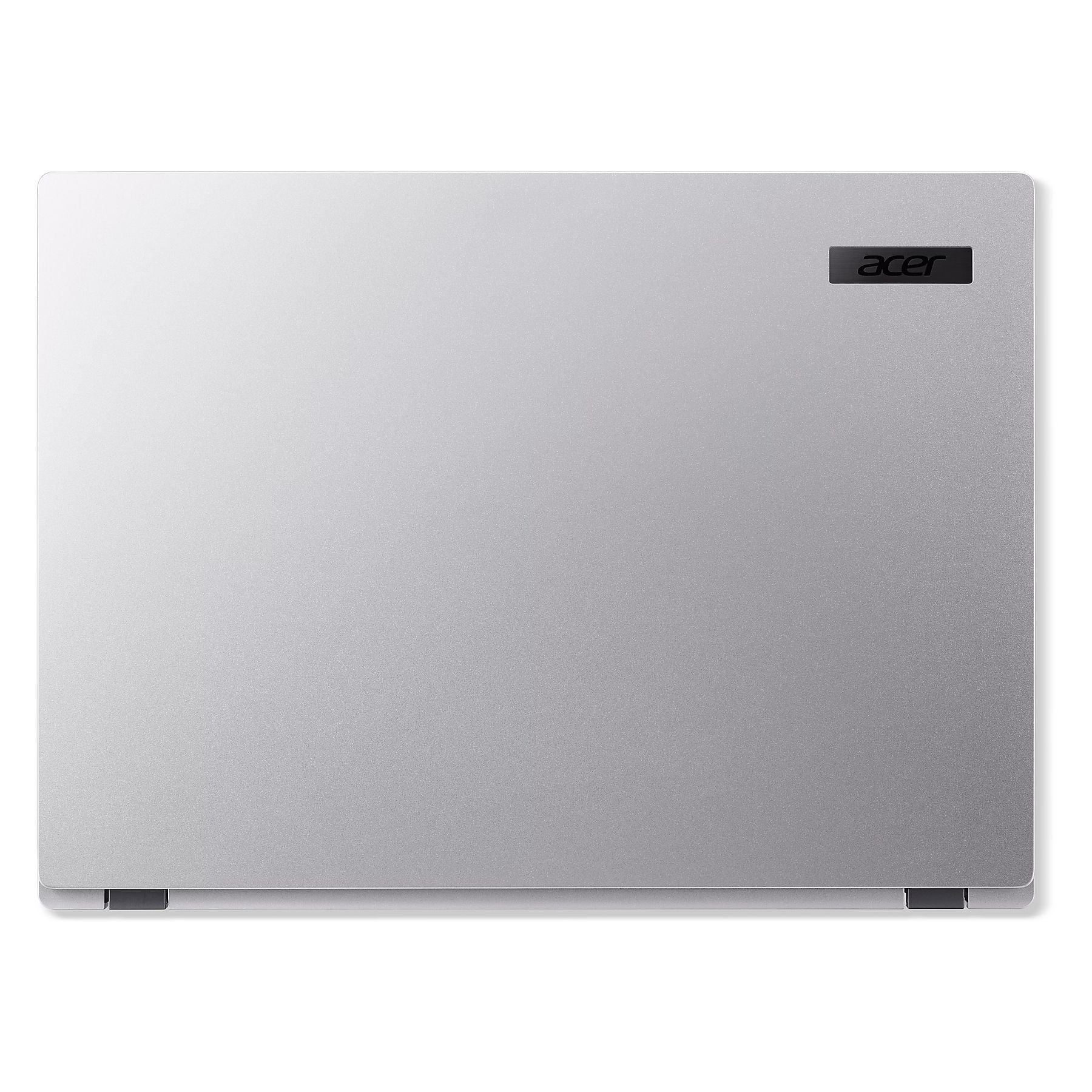 Laptop argentato chiuso con logo Acer in alto a destra.