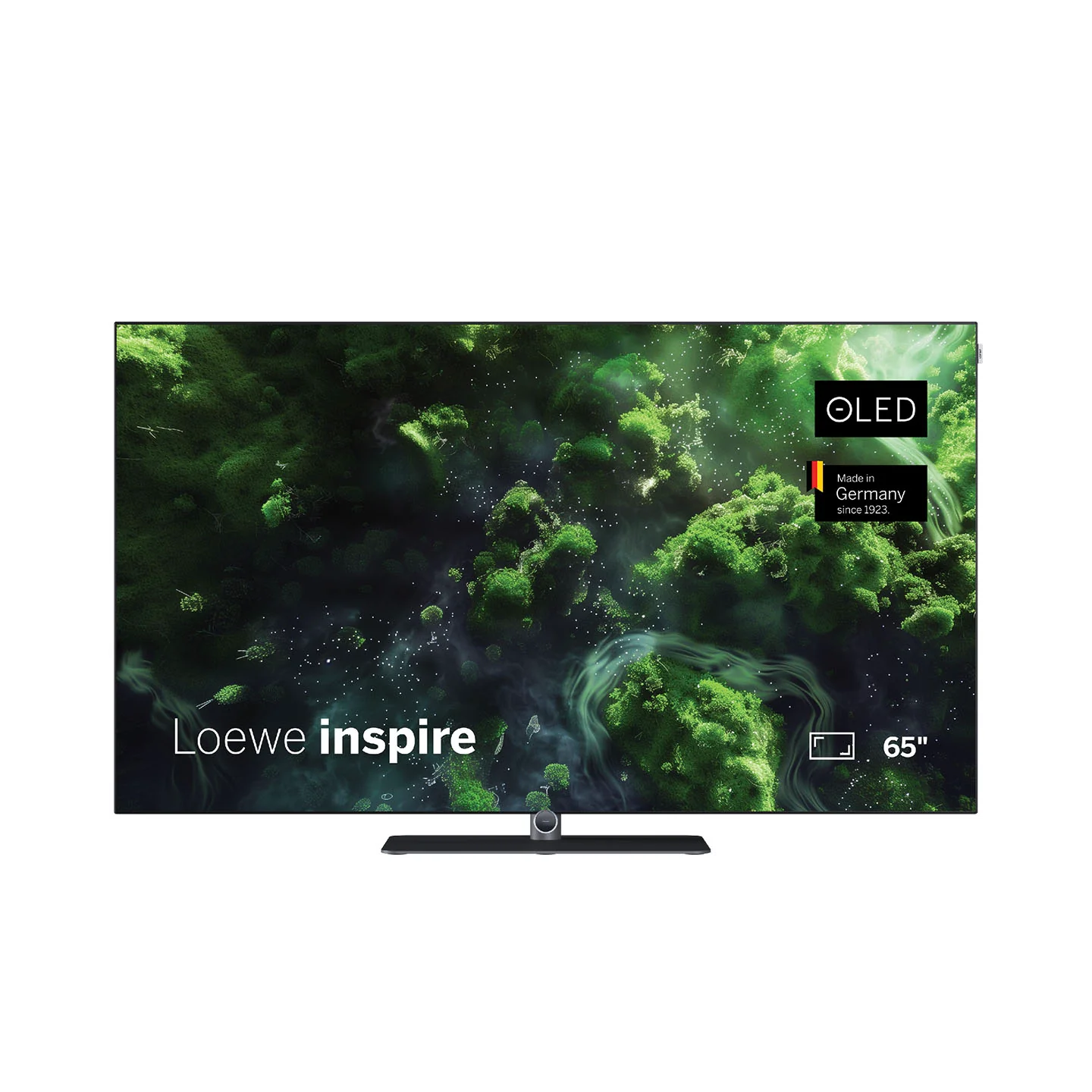65 inç Loewe OLED TV, 'inspire' logosu ve Almanya'da üretilmiştir.