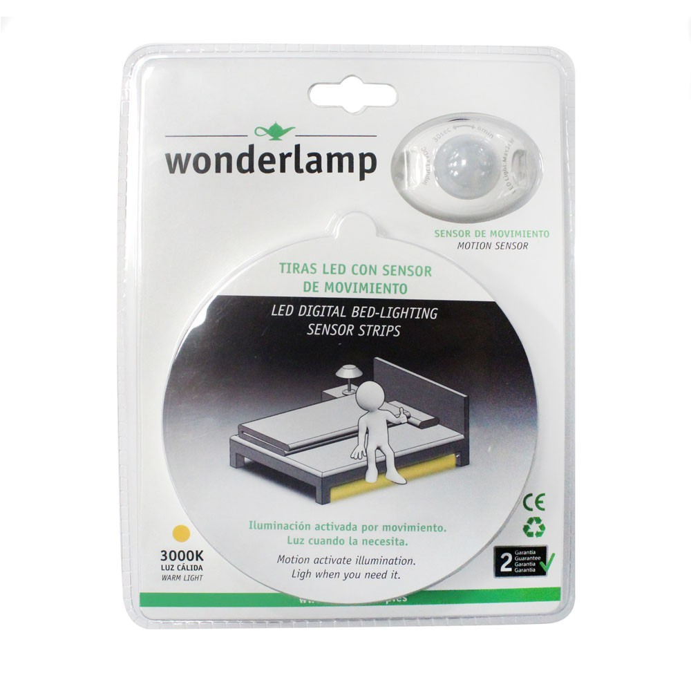 Iluminación de cama Wonderlamp con sensor de movimiento. Luz cálida 3000K.