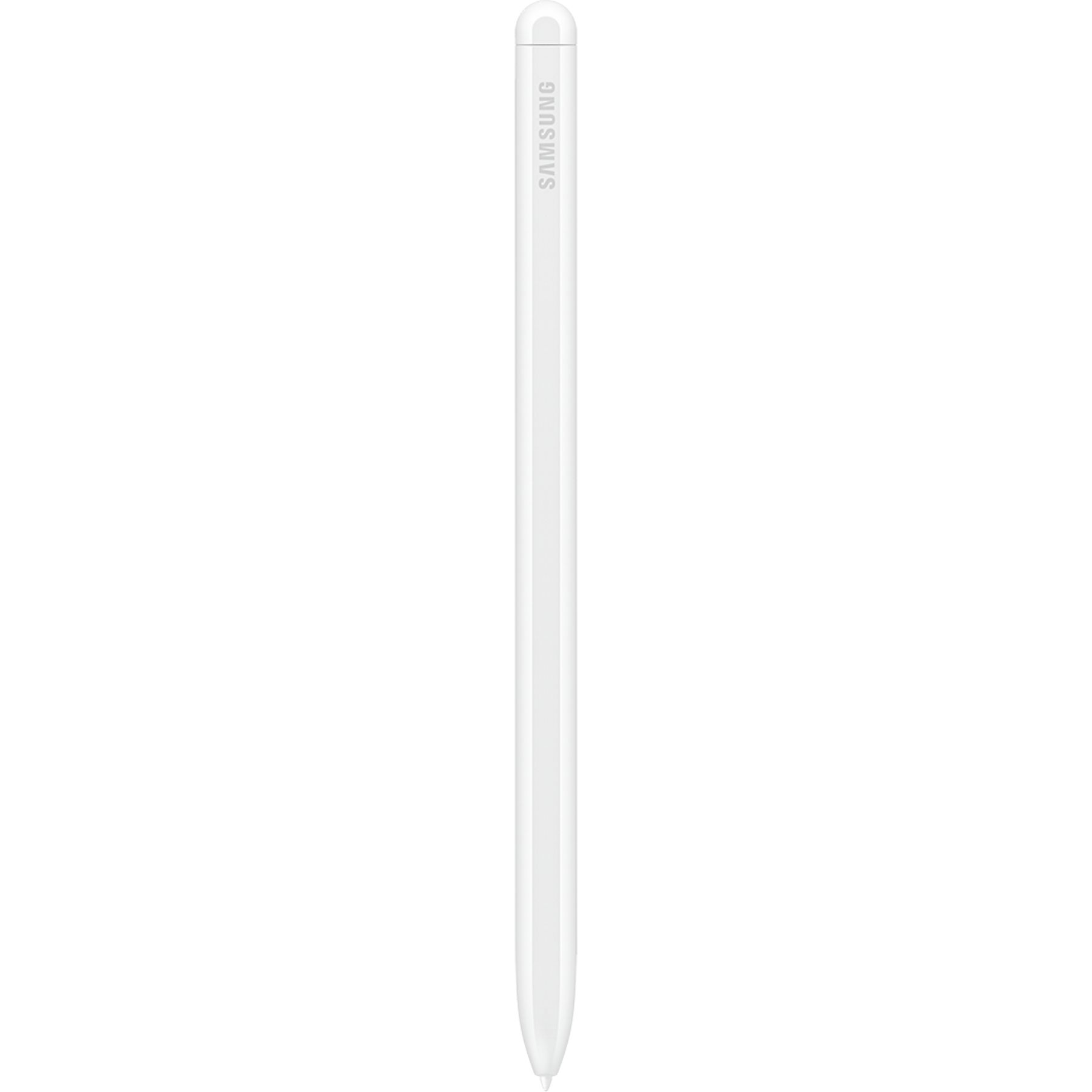 Beyaz zeminde beyaz bir Samsung stylus kalem.