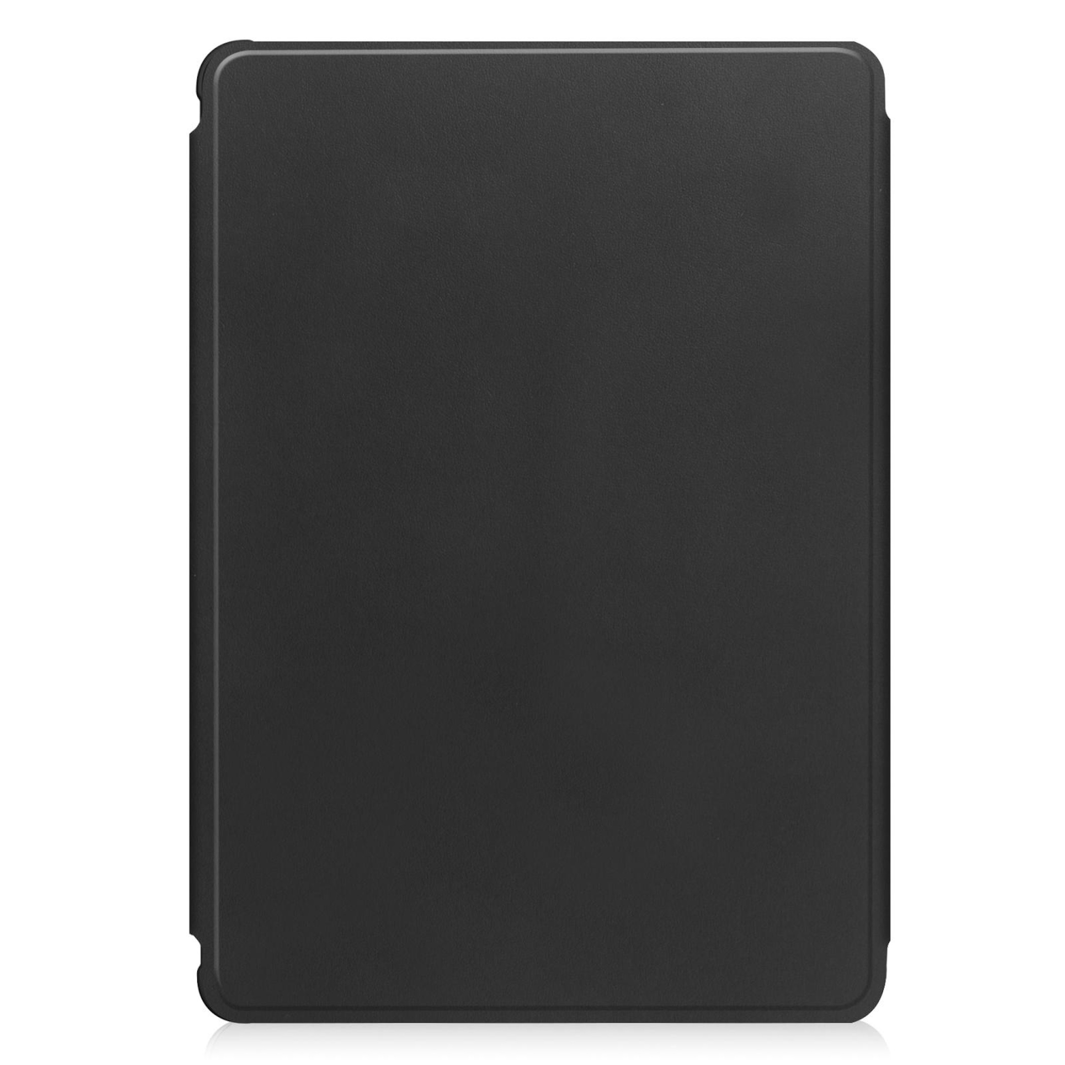 Funda negra para tableta con esquinas redondeadas, sobre fondo blanco.