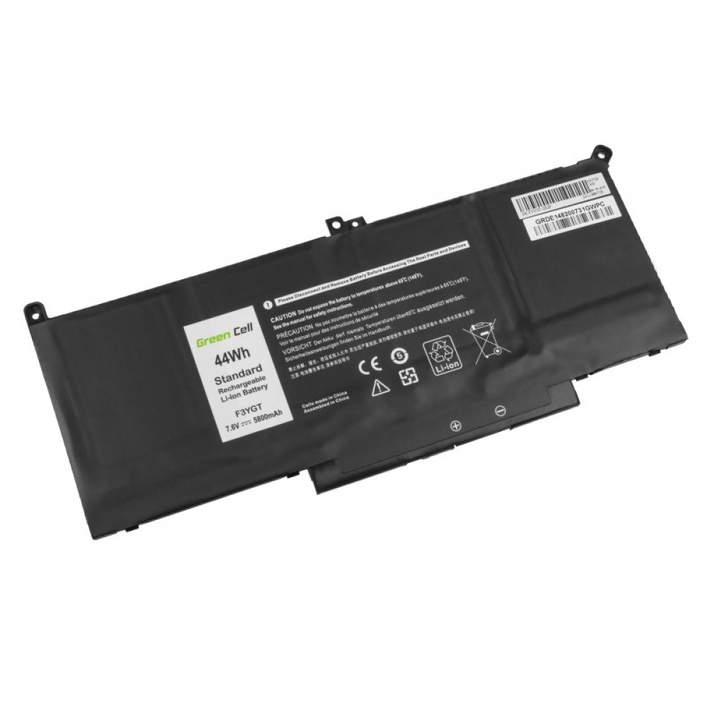 Czarny akumulator do laptopa, 44Wh, 7.6V 5800mAh, marki Green Cell.